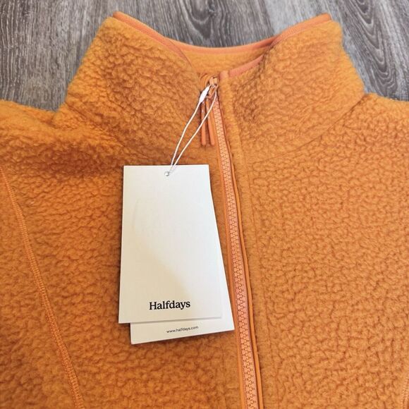 Halfdays Pieper Fleece Jacket Sunset Orange Size M NWT $189 - Picture 3 of 9